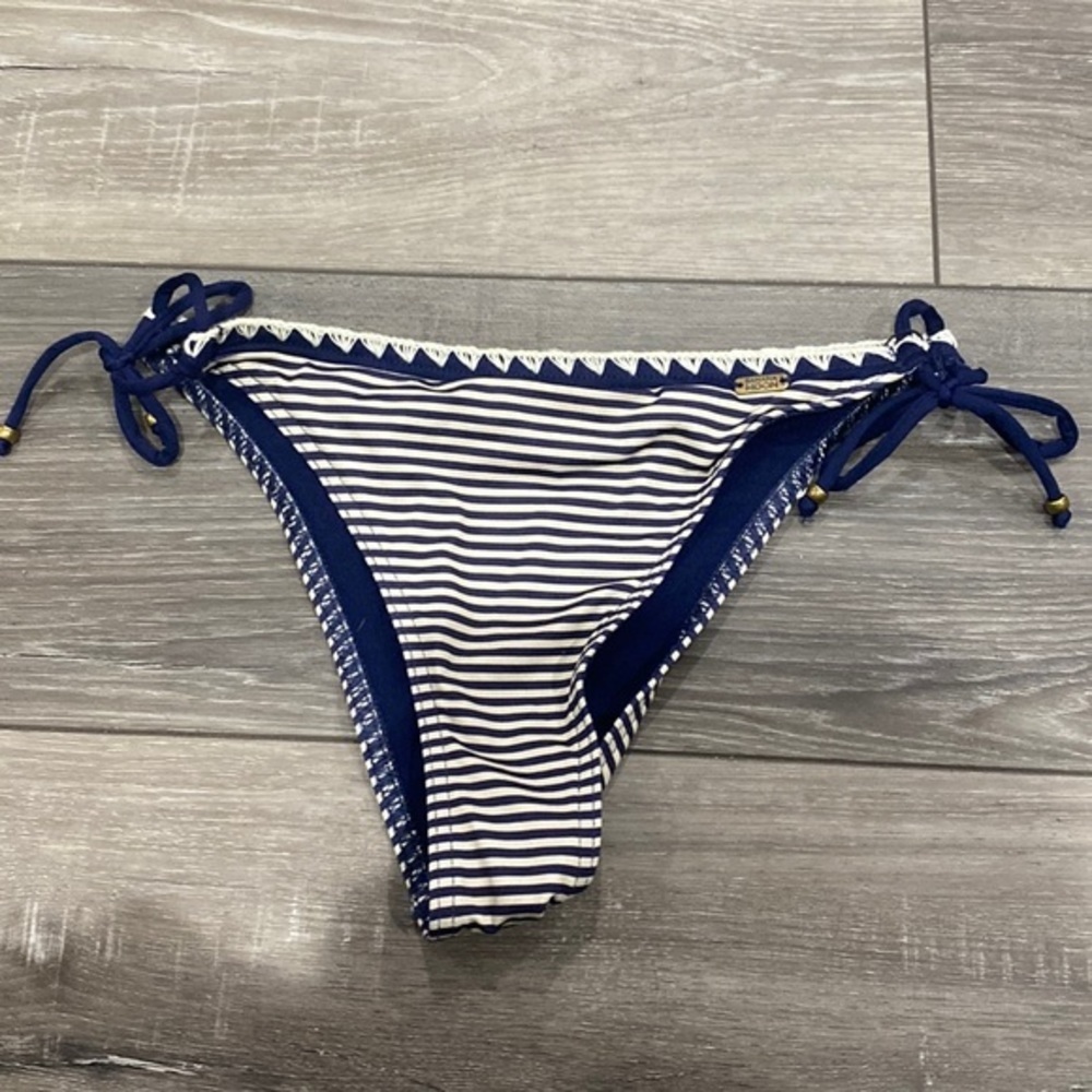 NWOT! Banana Moon Blue and‎ White Striped Bikini Bottom
